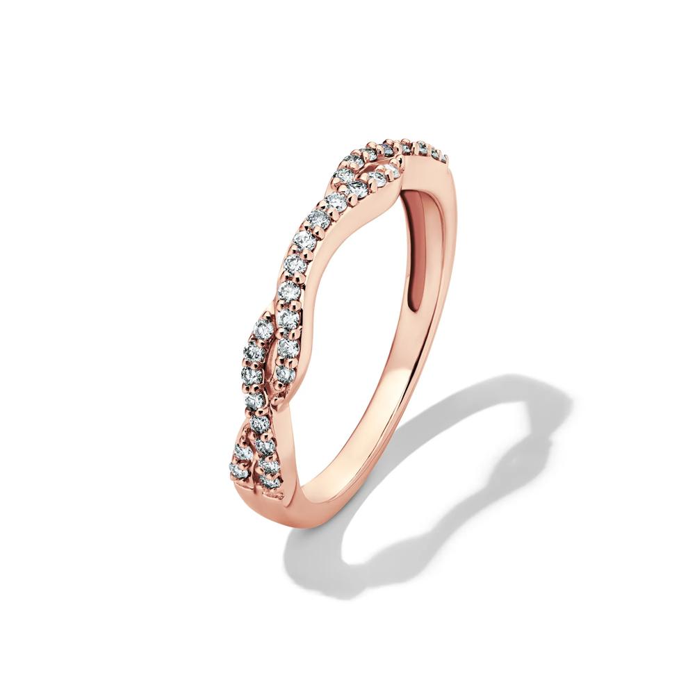 Diamond Twist Contour Band in 14K Rose Gold (1/5 ct. tw.) – Image 4 of 4