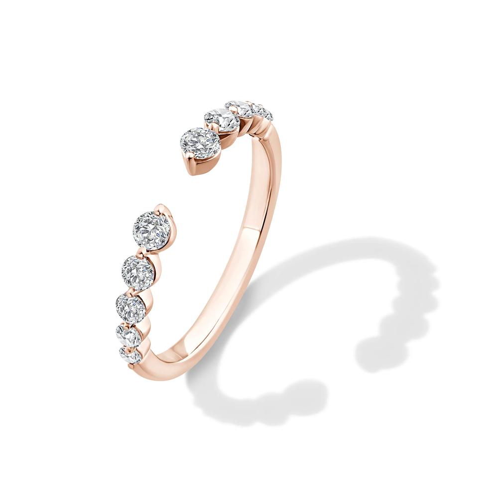 Lab Grown Diamond Open Cuff Anniversary Band in 14K Rose Gold (1/2 ct. tw.) – Image 4 of 4