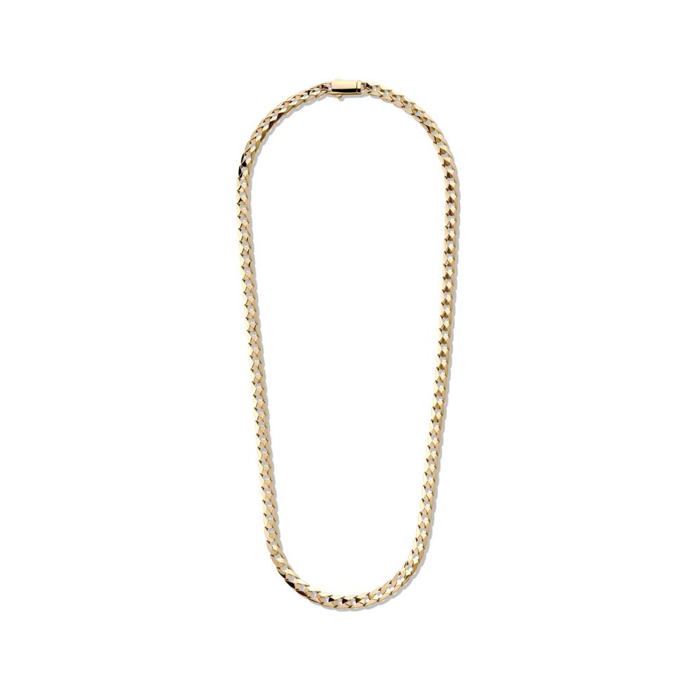 Men's Curb Chain Necklace in 10K Yellow Gold, 22" – Image 2 of 4
