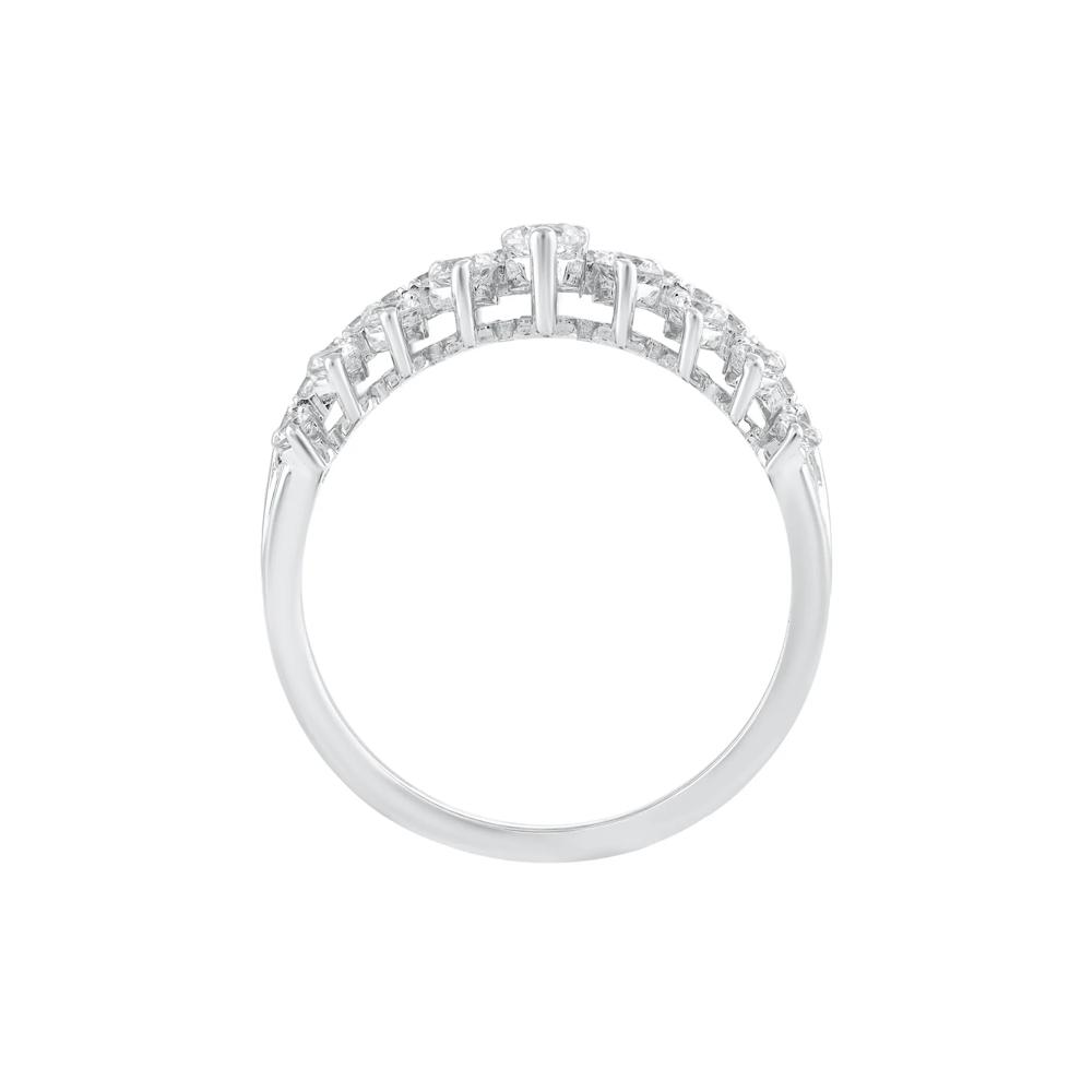 Diamond Pointed Multi-Row Band in 10K White Gold (1 ct. tw.) – Image 2 of 3