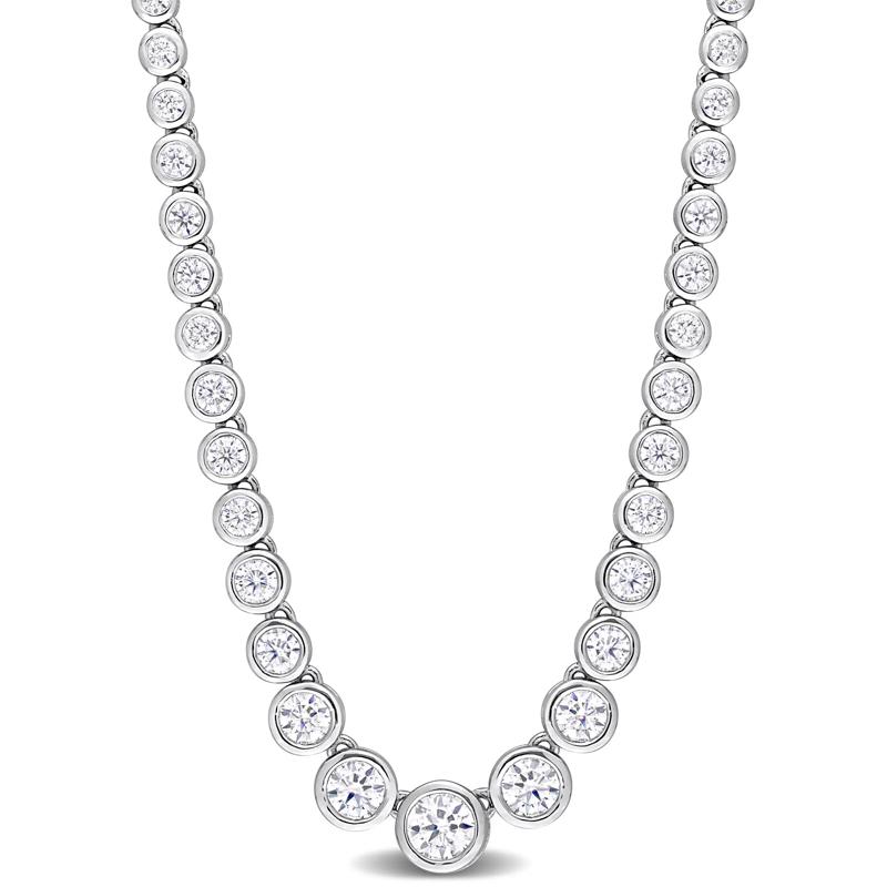 Moissanite Necklace in Sterling Silver – Image 1 of 3