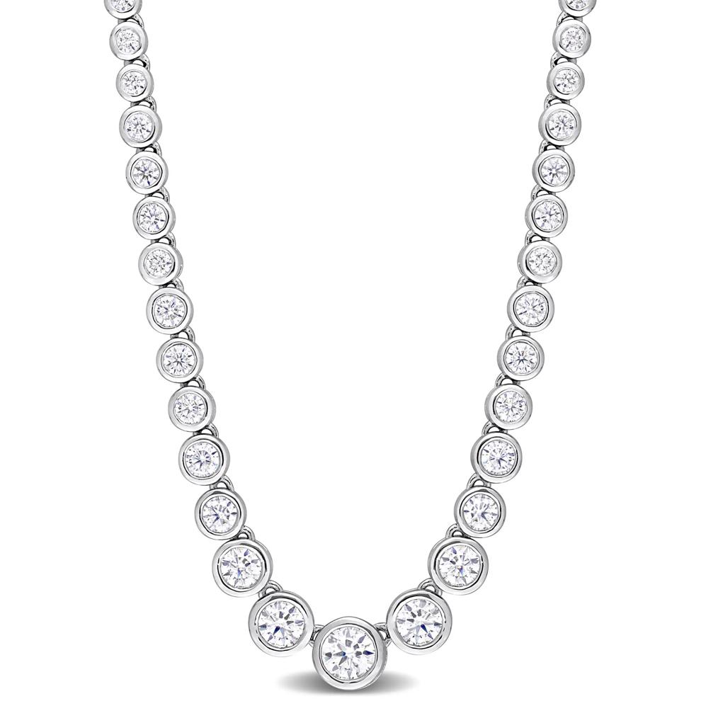 Moissanite Necklace in Sterling Silver – Image 1 of 3