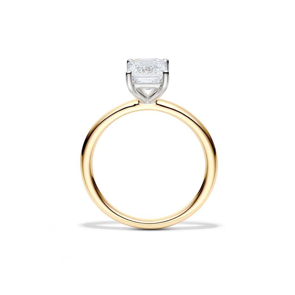 Lab Grown Diamond Emerald-Cut Solitaire Ring in 14K Yellow Gold (2 ct.) – Image 2 of 4