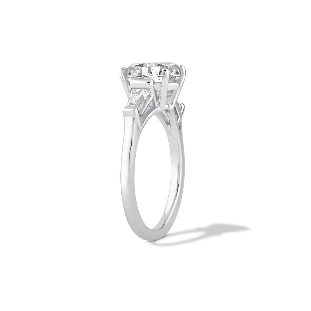 Lab Grown Diamond Round Engagement Ring in 14K White Gold (3 1/2 ct. tw.) – Image 3 of 4
