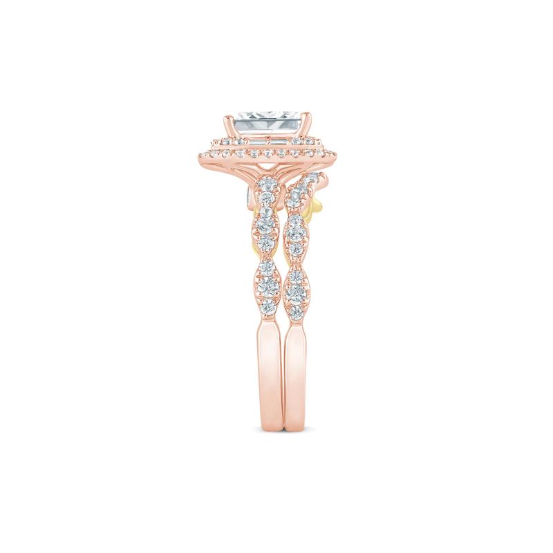 Adriana Lab Grown Diamond Engagement Ring Set in 14K Rose and Yellow Gold &#40;2 1/4 ct. tw.&#41; – Image 3 of 3