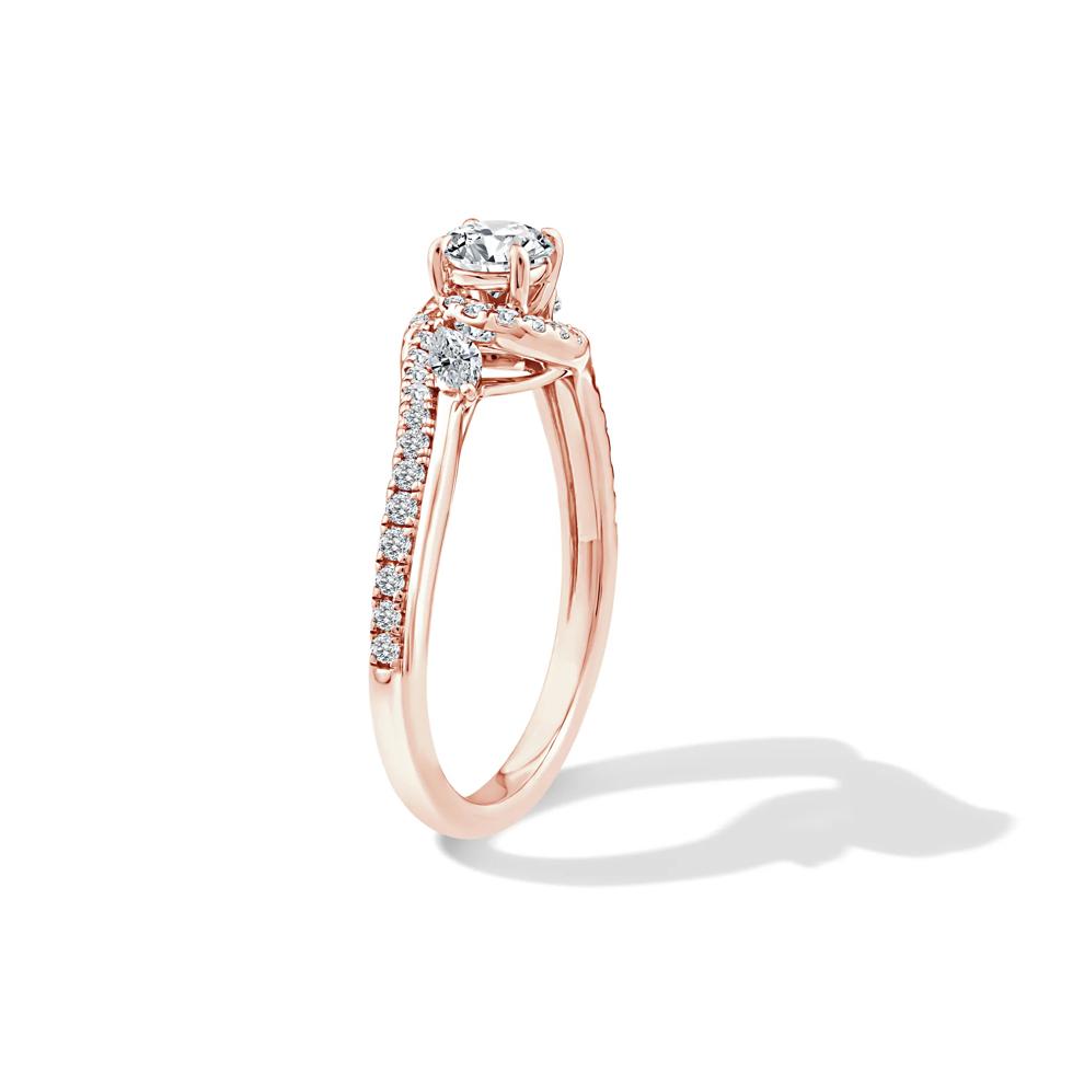 Diamond Round Engagement Ring in 14K Rose Gold (3/4 ct. tw.) – Image 3 of 4