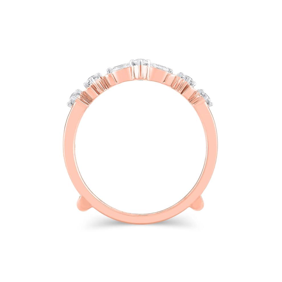 Lab Grown Diamond Round &amp; Marquise  Insert in 14K Rose Gold (1/3 ct. tw.) – Image 2 of 3