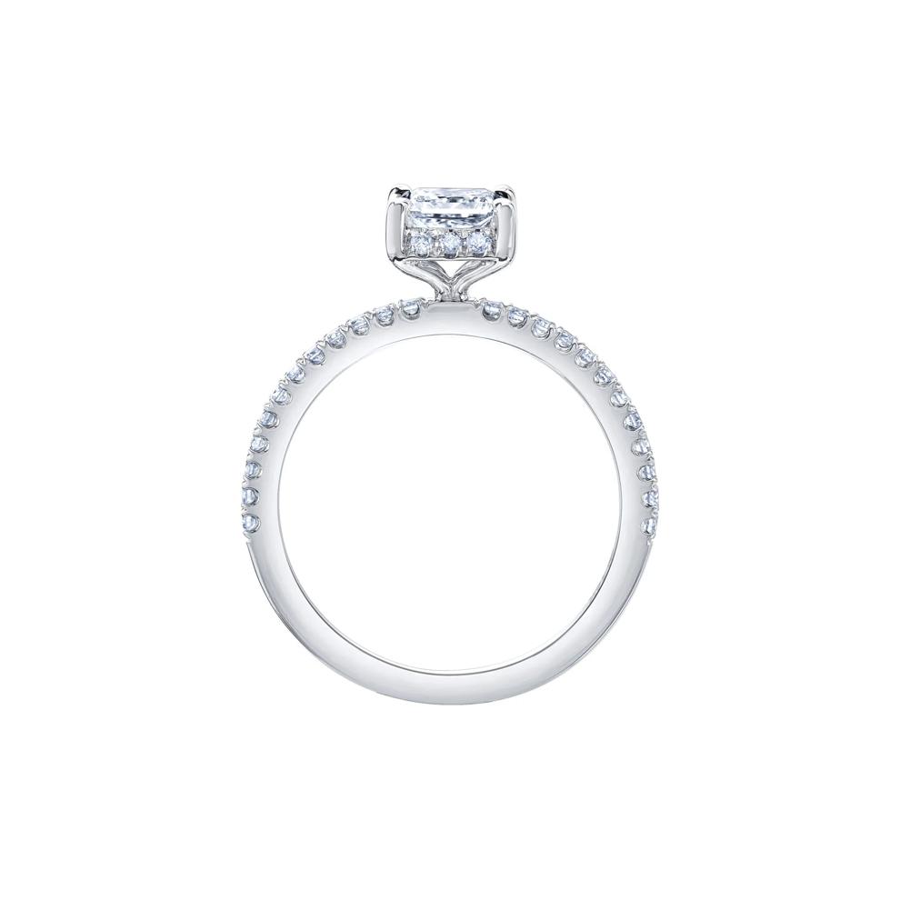 Princess-Cut Diamond Halo Engagement Ring in 14K White Gold (1 ct. tw.) – Image 2 of 7