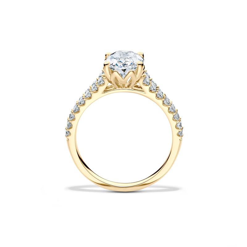 Lab Grown Diamond Oval Engagement Ring in 14K Yellow Gold &#40;2 1/2 ct. tw.&#41; – Image 2 of 2