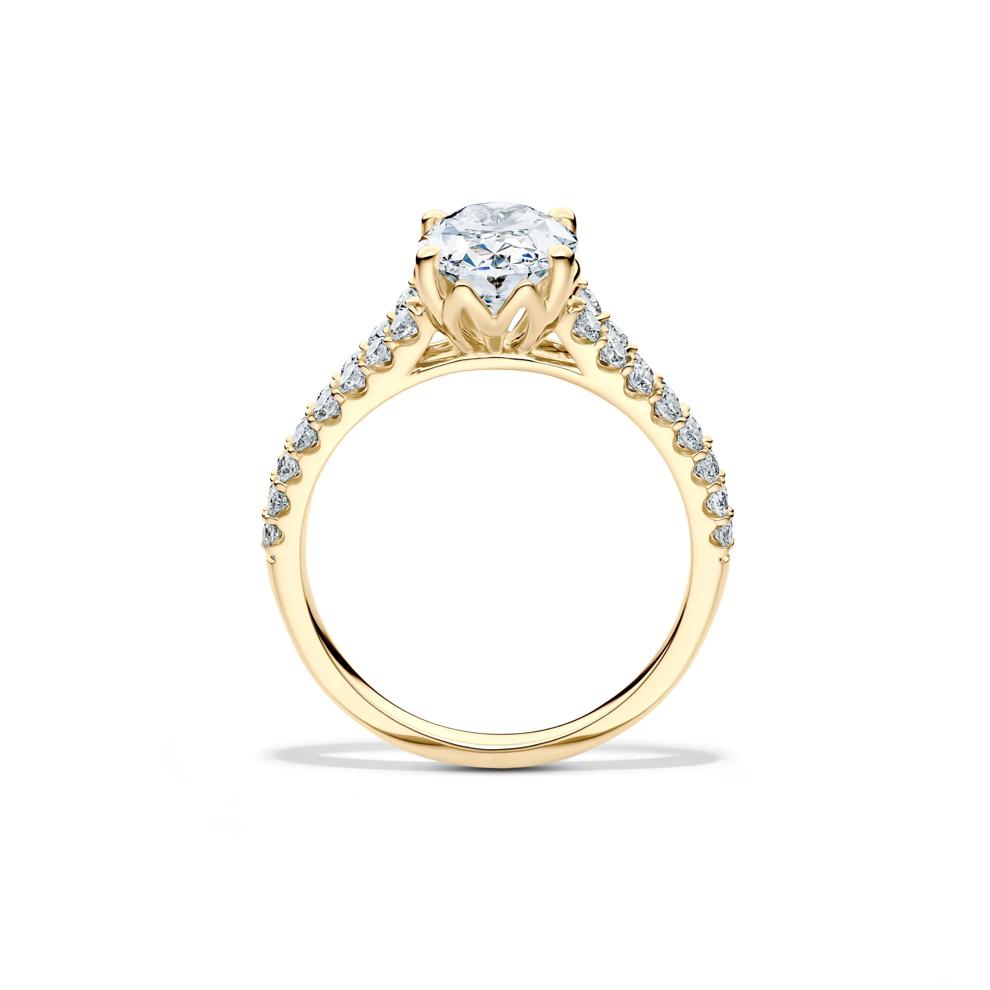 Lab Grown Diamond Oval Engagement Ring in 14K Yellow Gold (2 1/2 ct. tw.) – Image 2 of 4