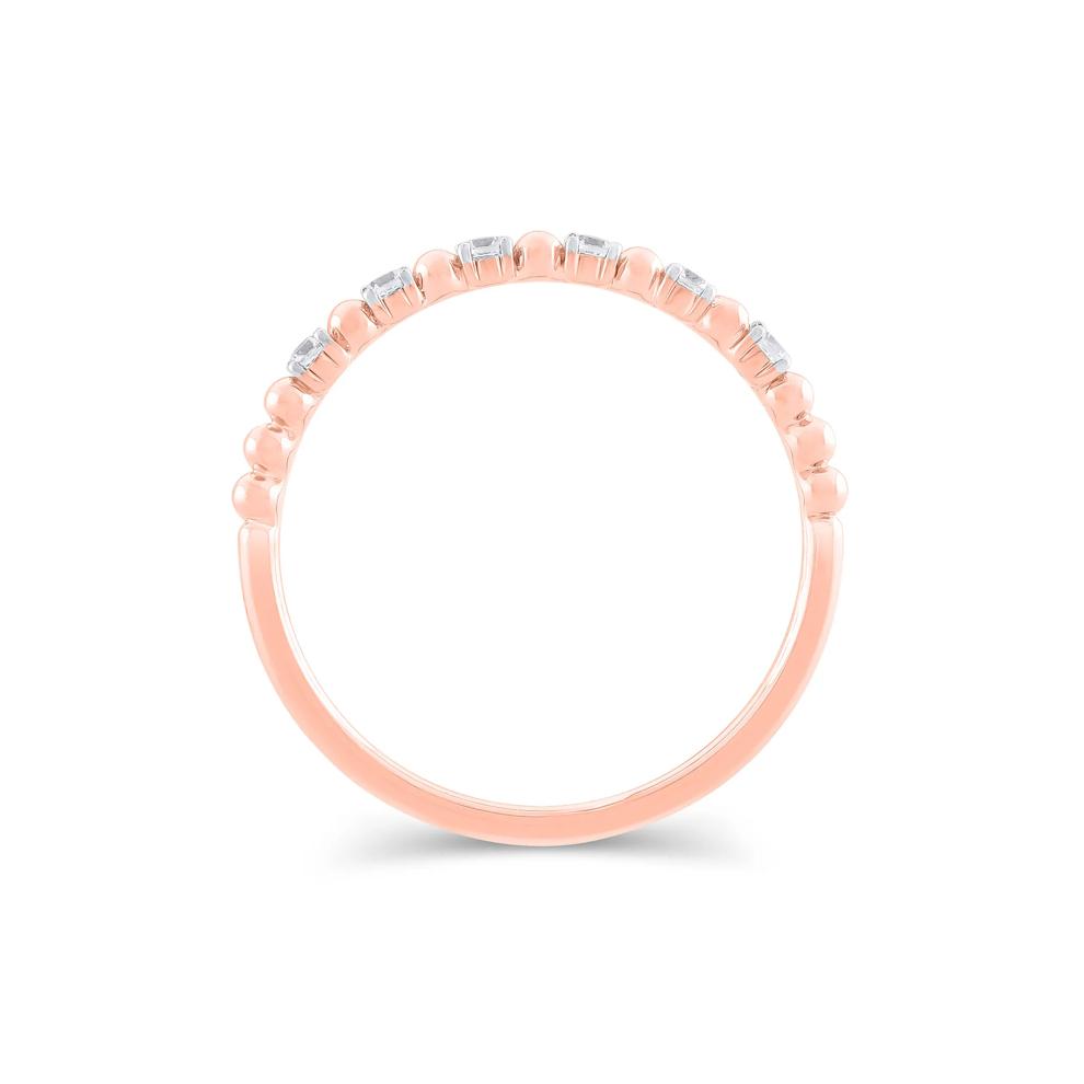 Lab Grown Diamond Round Stacking Ring in 10K Rose Gold (1/10 ct. tw.) – Image 2 of 3