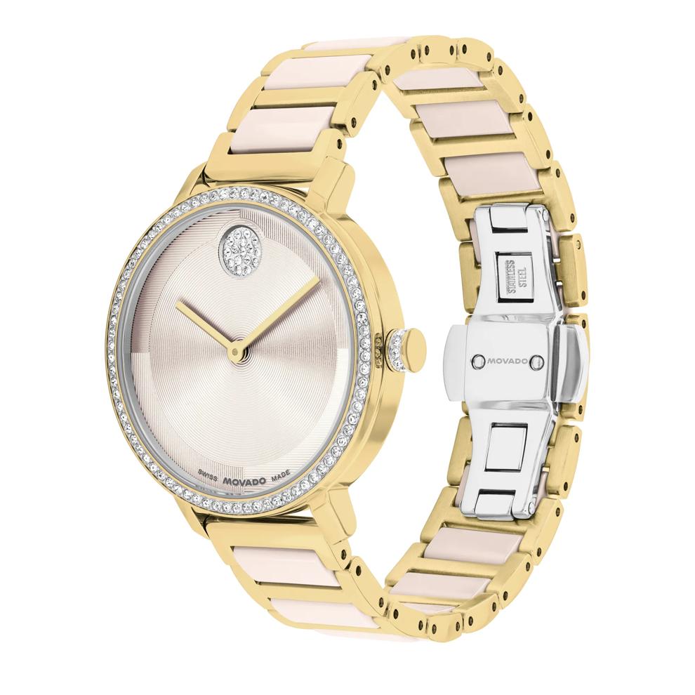 Ladies' Evolution Watch in Yellow Gold Tone Stainless Steel and Taupe Ceramic – Image 2 of 3