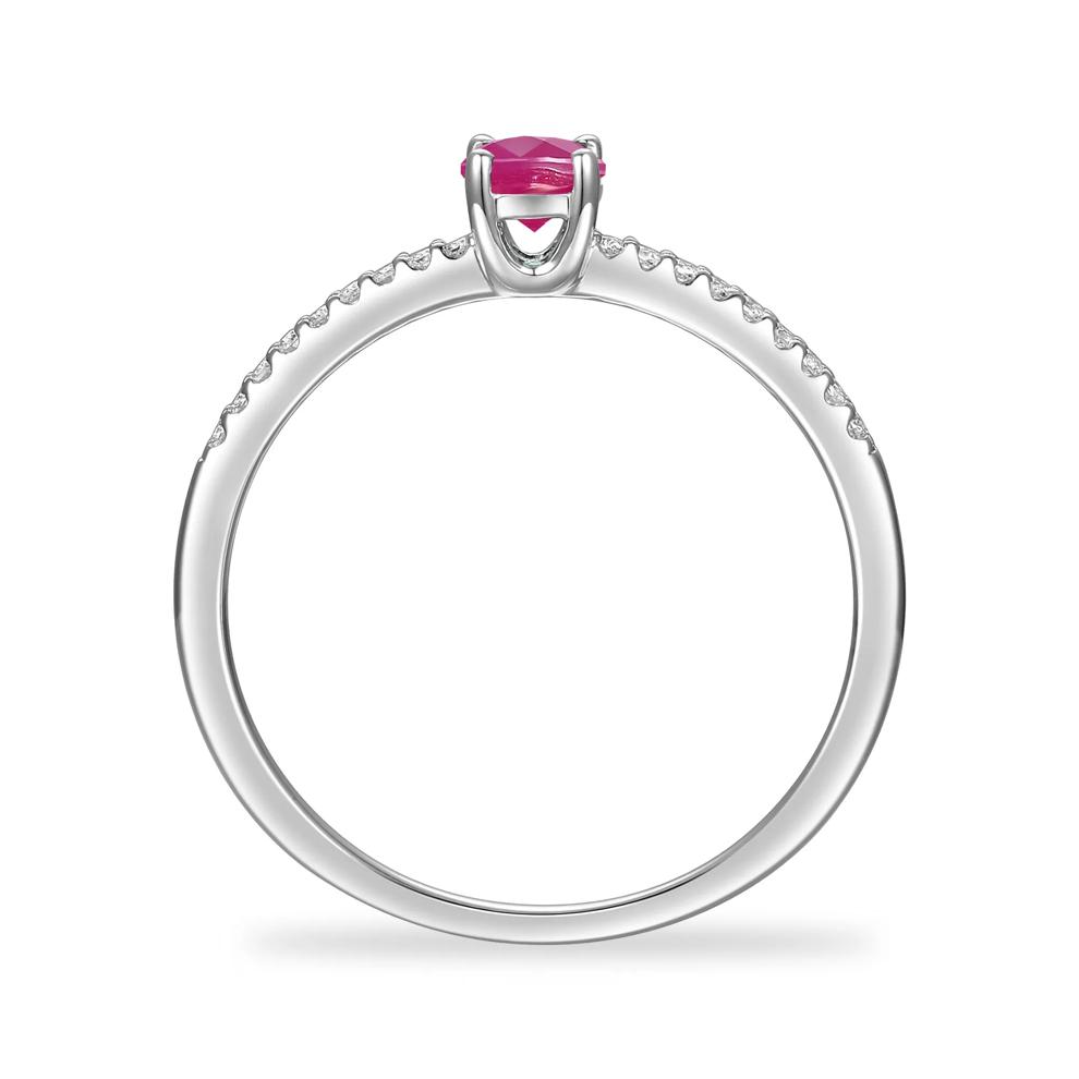 Ruby &amp; Diamond Ring in Sterling Silver (1/10 ct. tw.) – Image 2 of 4