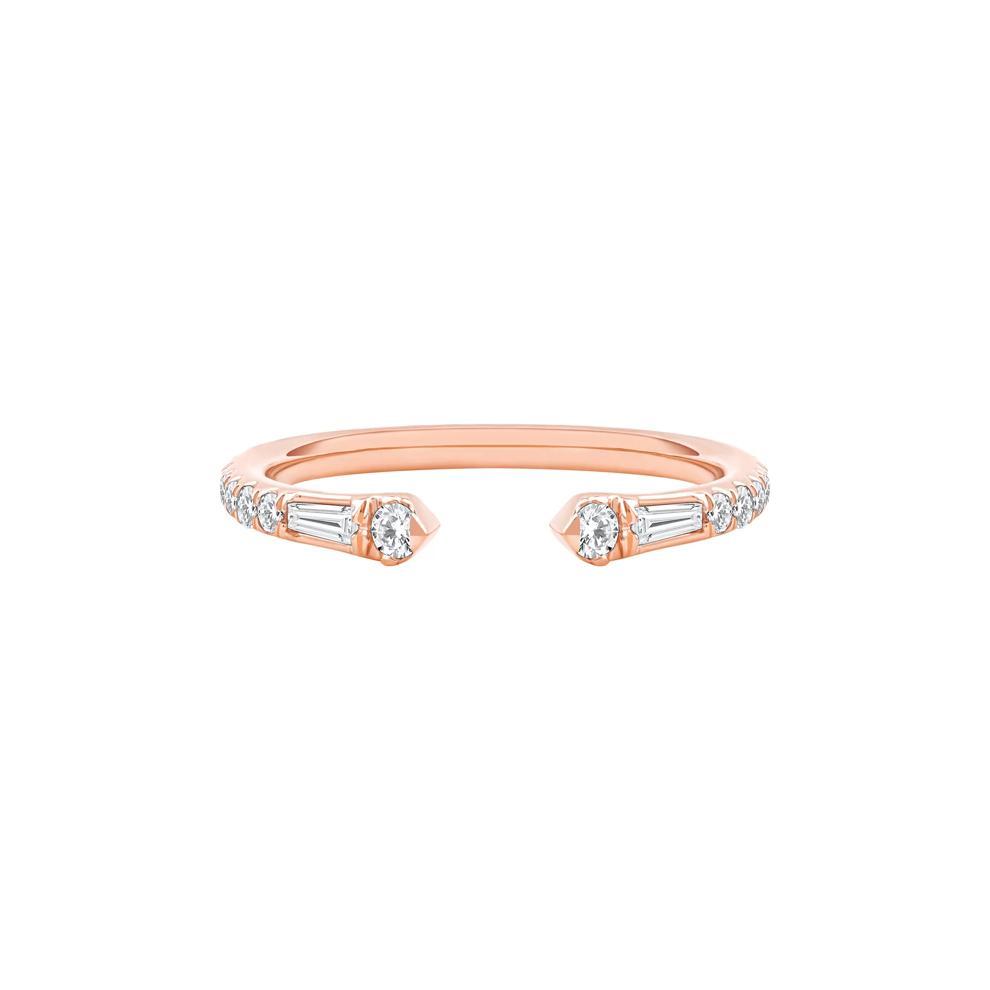 Lab Grown Diamond Open Anniversary Band in 14K Rose Gold (1/3 ct. tw.) – Image 1 of 4