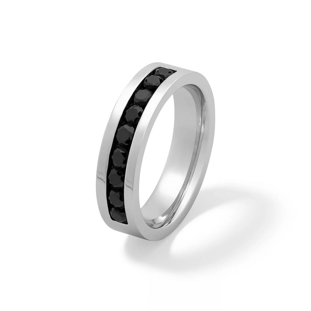 Men's Black Diamond Band in Cobalt Chrome, 6mm, (7/8 ct. tw.) – Image 4 of 4