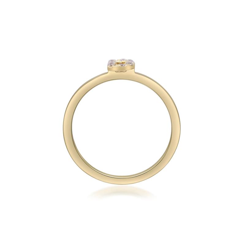 Diamond Accent &quot;D&quot; Initial Ring in 10K Yellow Gold – Image 2 of 5