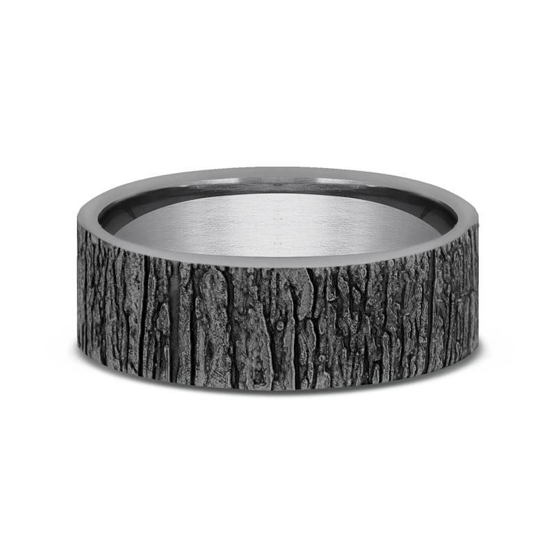 Men&rsquo;s Hazel Bark Wedding Band in Gray Tantalum, 7MM – Image 1 of 3