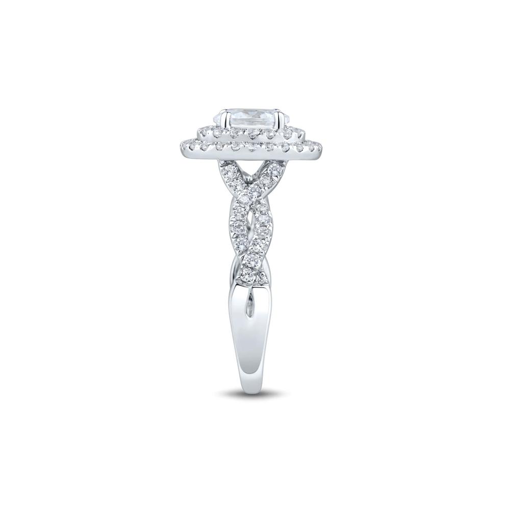 Lab Grown Diamond Halo Engagement Ring in 14K White Gold (1 1/2 ct. tw.) – Image 3 of 3
