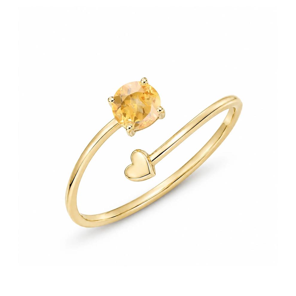 Yellow Citrine Twisted Ring in 10K Yellow Gold – Image 4 of 4