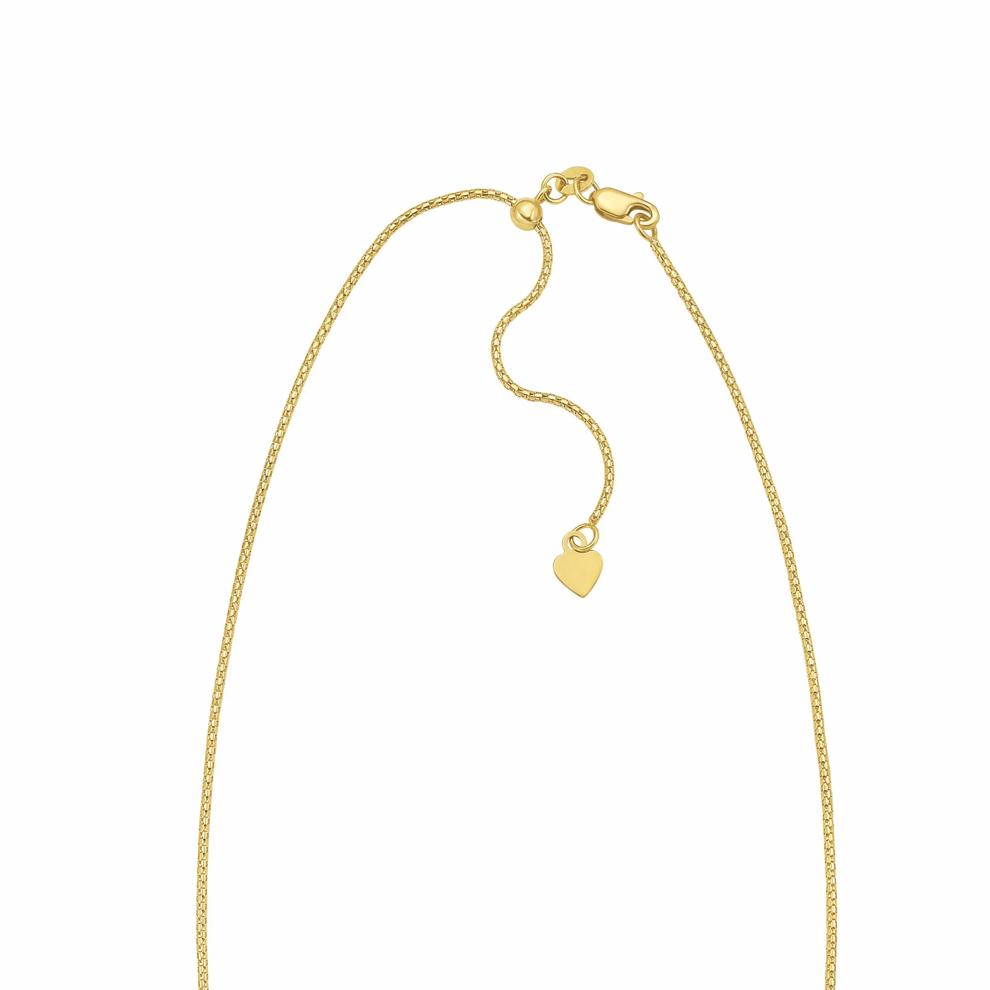 Adjustable Popcorn Chain in 10K Yellow Gold, 1.15mm, 22" – Image 3 of 3