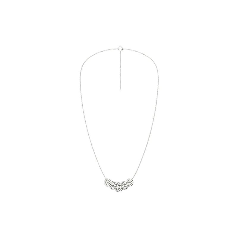 Lab Grown Diamond Five-Halo Necklace in 14K White Gold &#40;2 ct. tw.&#41; – Image 4 of 4