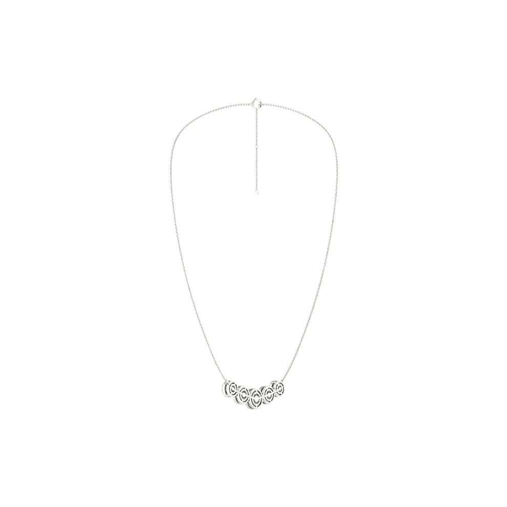 Lab Grown Diamond Five-Halo Necklace in 14K White Gold (2 ct. tw.) – Image 4 of 4
