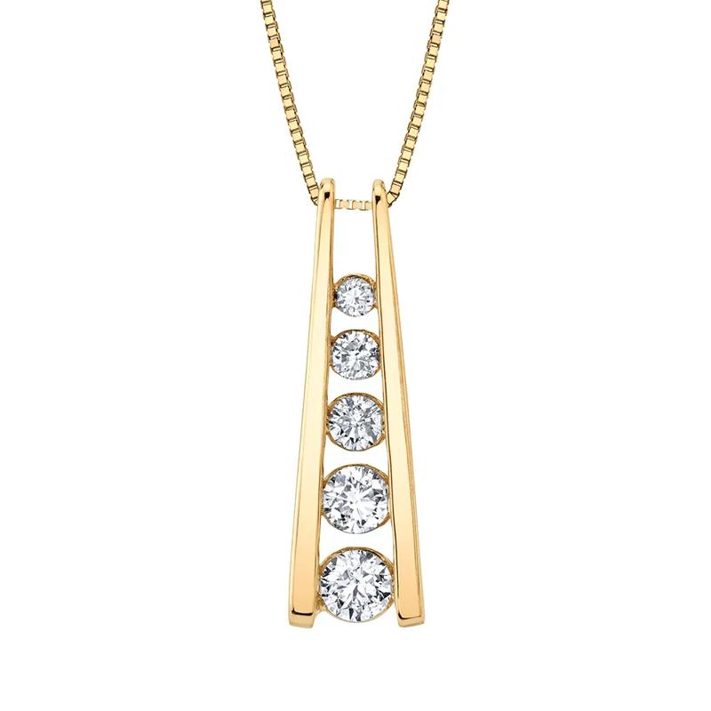 アクセサリー hoorsenbuhs GOLDEN DIAMOND PENDANT I 14k Yellow Gold Natural Diamond Pendant 1/4 ct. tw