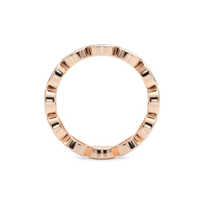 Lab Grown Diamond Bezel-Set Marquise True Eternity Band in 14K Rose Gold  – Image 2 of 5