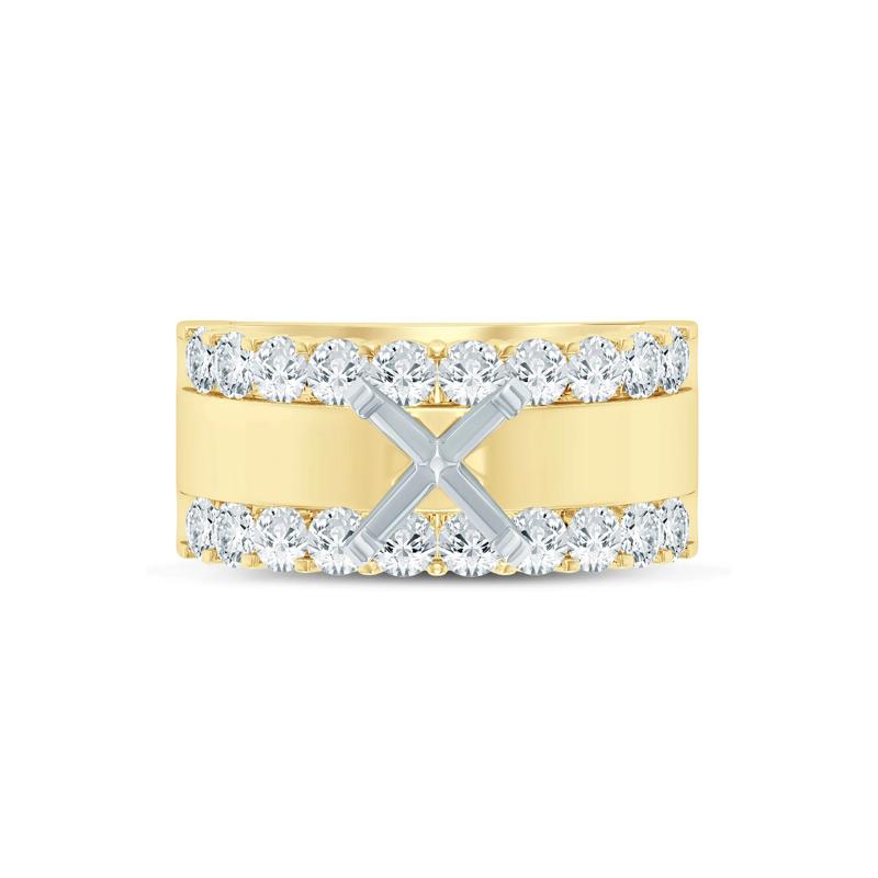 Lab Grown Diamond Semi-Mount Engagement Ring in 14K Yellow Gold &#40;1 1/2 ct. tw.&#41; &#40;Setting Only&#41; – Image 2 of 6