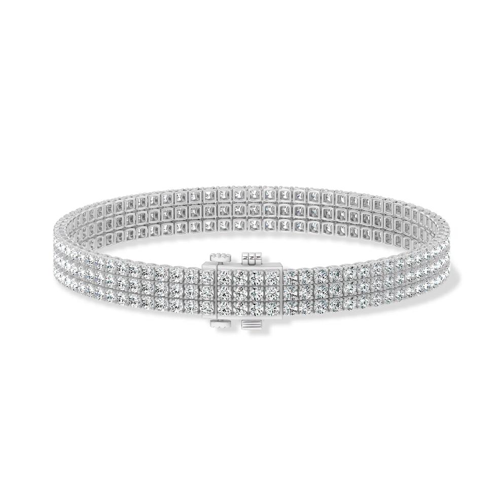 Lab Grown Diamond Three-Row Bracelet in 14K White Gold, 7" (5 ct. tw.) – Image 2 of 2