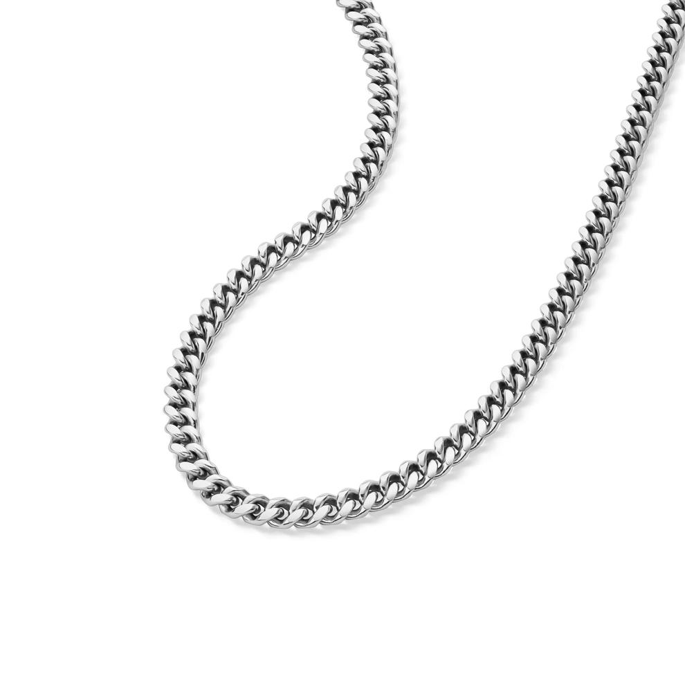Men's Miami Cuban Chain in Sterling Silver, 24" – Image 4 of 4