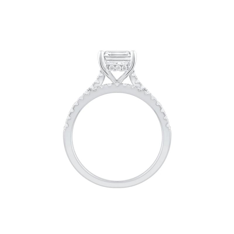Lab Grown Diamond Emerald-Cut Wedding Set in 14K White Gold &#40;3 &frac12; ct. tw.&#41; – Image 2 of 3