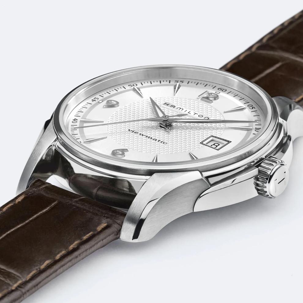 Jazzmaster Viewmatic Auto Watch with Brown Leather Strap – Image 2 of 3