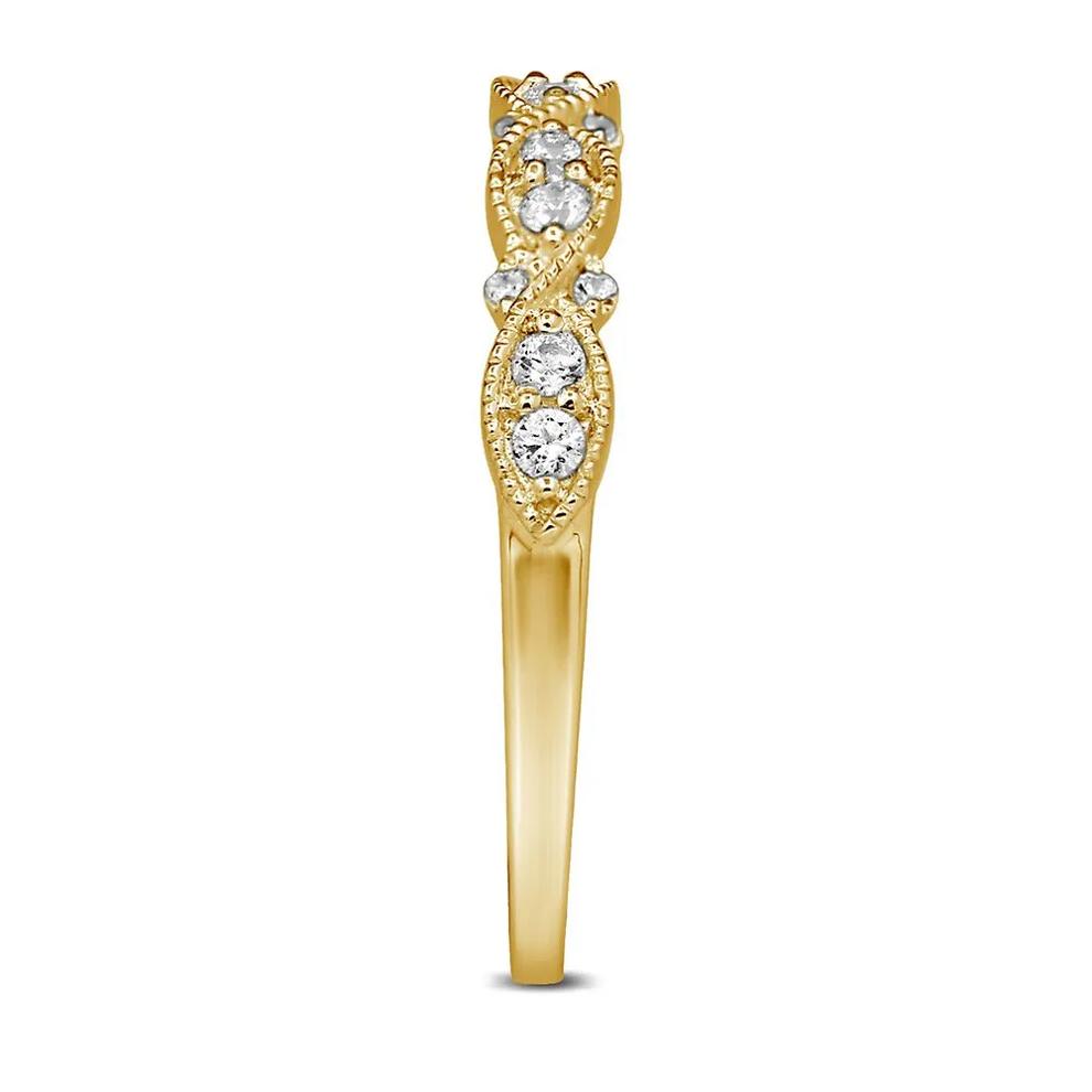 Diamond Anniversary Band in 10K Yellow Gold (1/4 ct. tw.) – Image 4 of 4