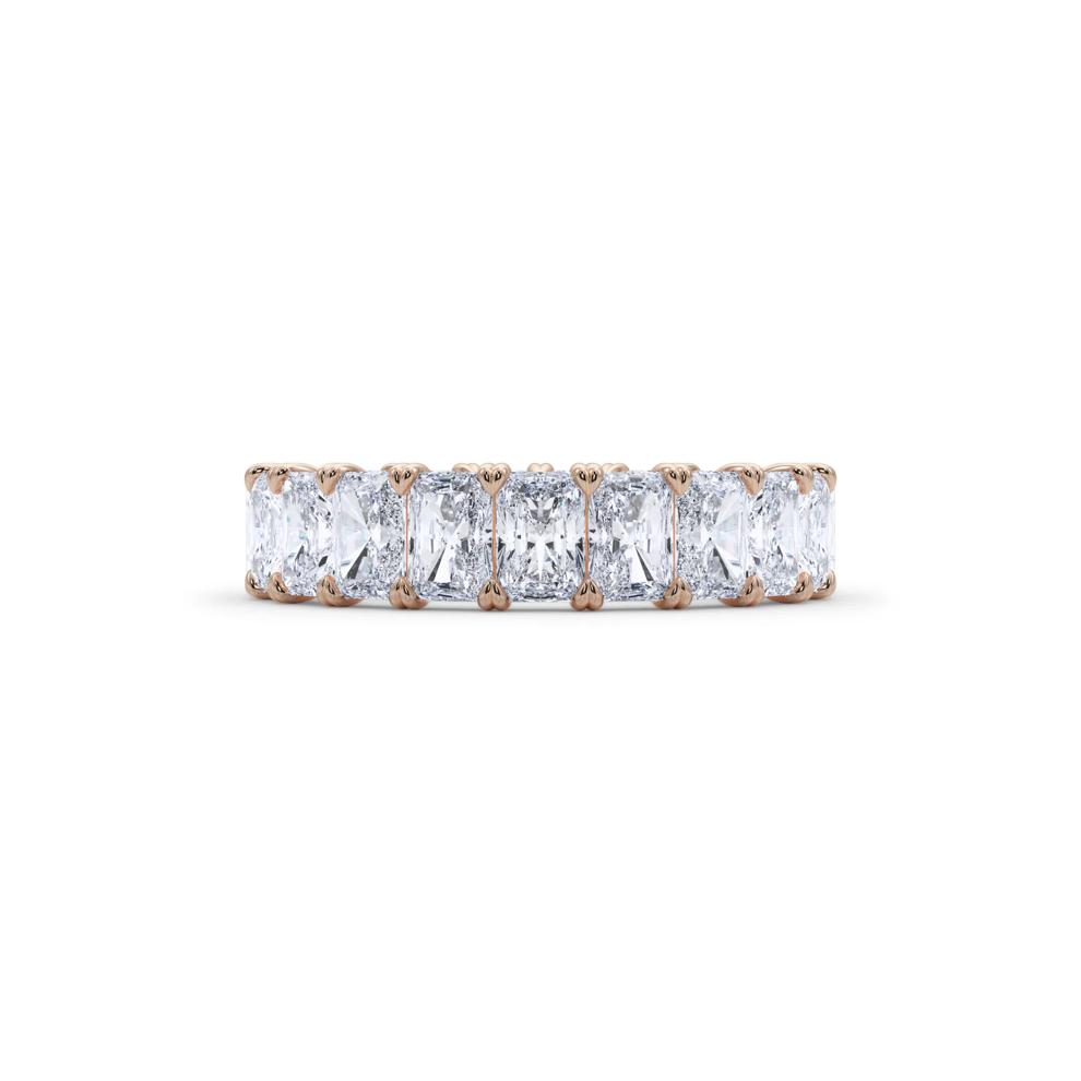 Lab Grown Diamond Radiant-Cut Eternity Band in 14K Rose Gold (5 ct. tw.) – Image 1 of 5