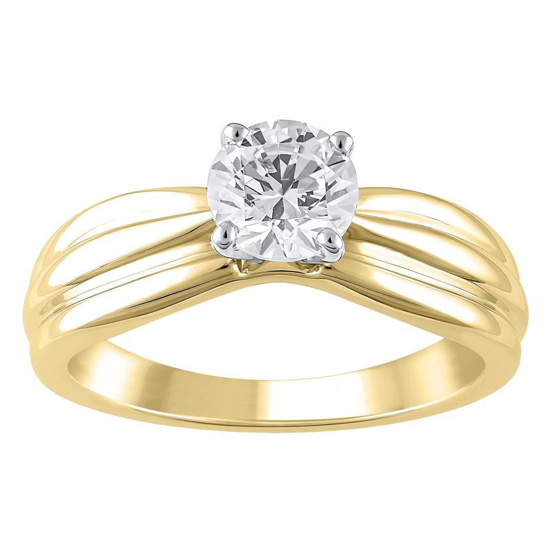 Pinched Semi-Mount Engagement Ring in 14K Gold (Setting Only) – Image 1 of 6