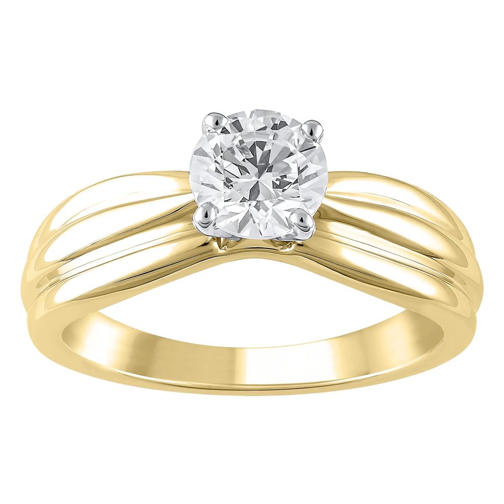 Pinched Semi-Mount Engagement Ring in 14K Gold (Setting Only) – Image 1 of 6