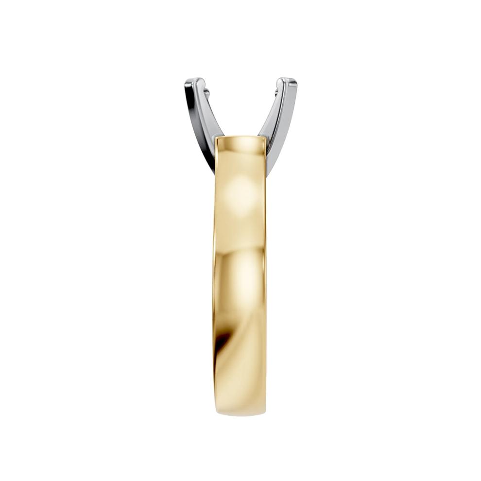 Solitaire Semi-Mount Engagement Ring in 14K Yellow Gold (Setting Only) – Image 6 of 8