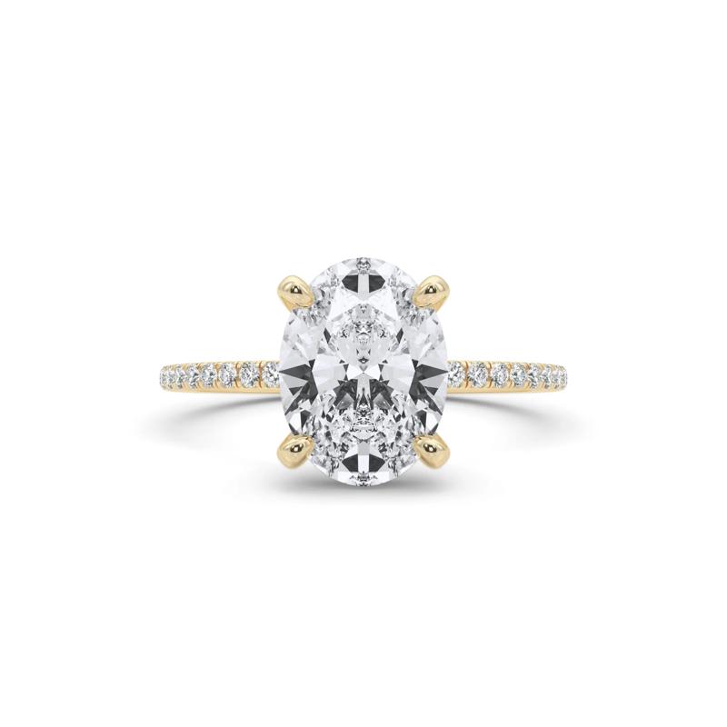 Oval Center Diamond Engagement Ring in 18K Yellow Gold (2 3/8 ct. tw.) – Image 1 of 5