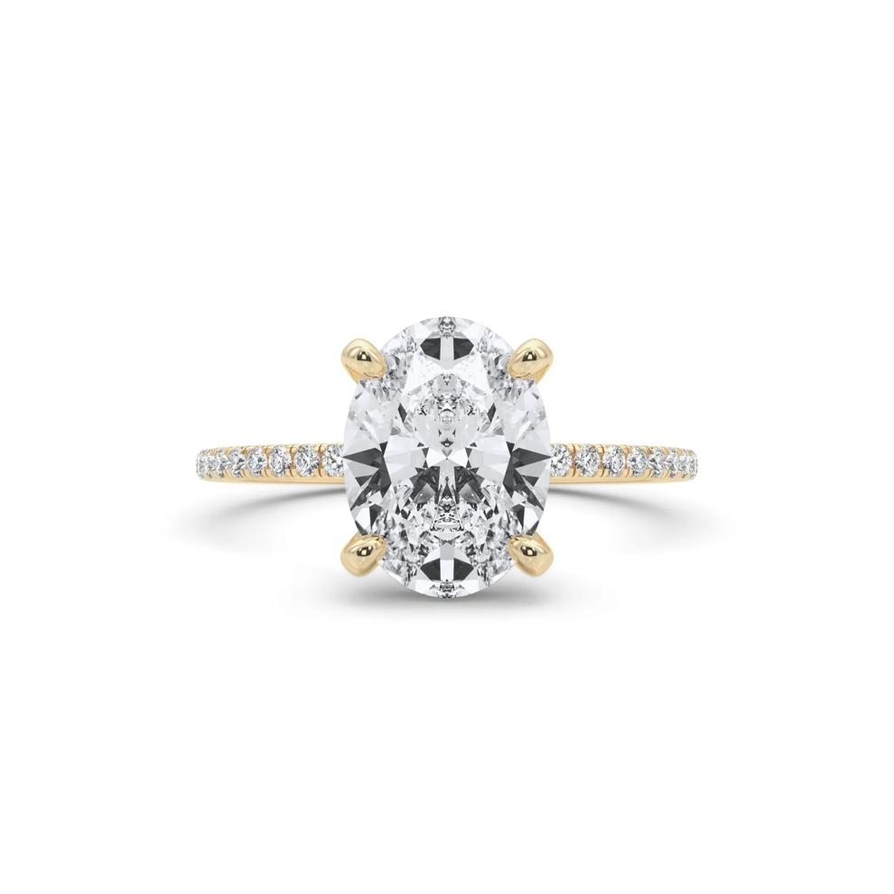 Oval Center Diamond Engagement Ring in 18K Yellow Gold (2 3/8 ct. tw.) – Image 1 of 5