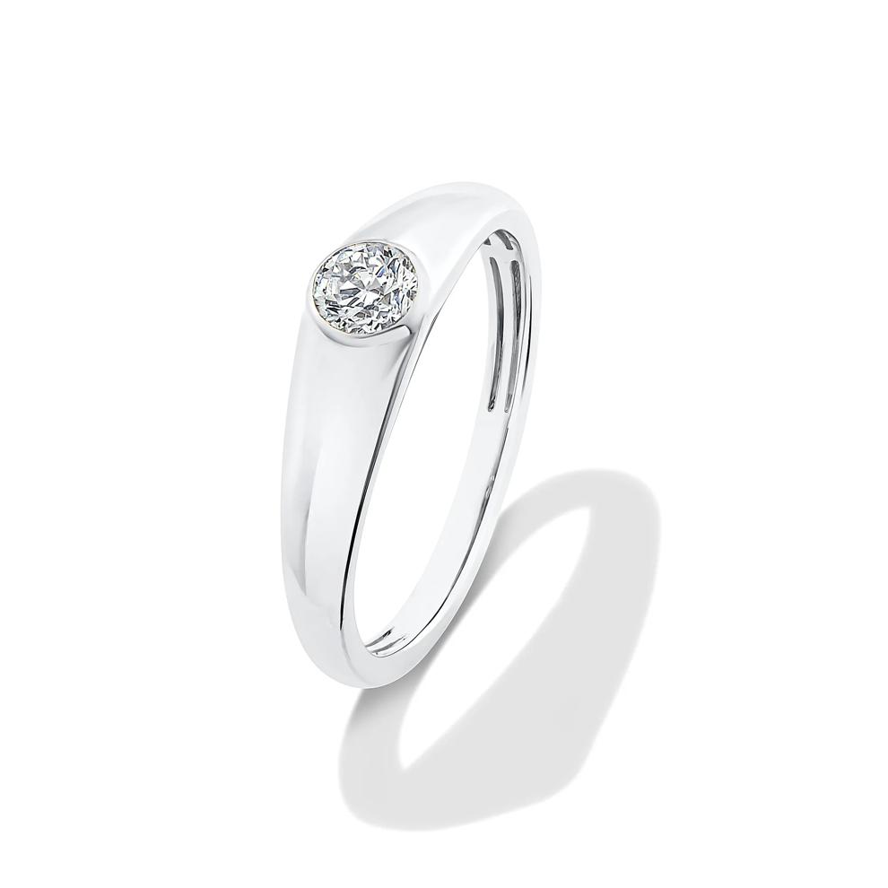 Lab Grown Diamond Round Promise Ring in 10K White Gold (1/3 ct. tw.) – Image 4 of 4
