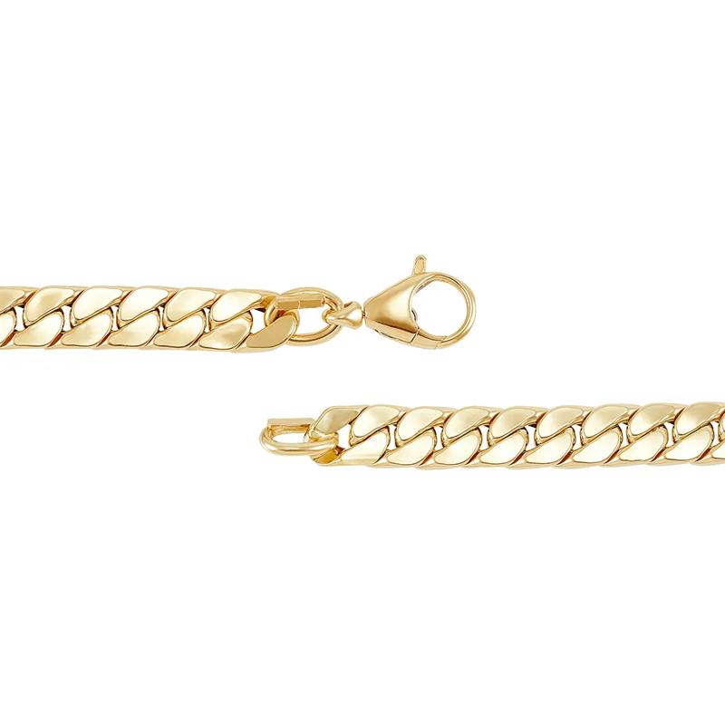 Flat Wire Cuban Chain in 14K Yellow Gold, 24&rdquo; – Image 2 of 3