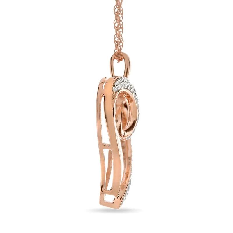 1/4 ct. tw. Diamond Heart Pendant in 10K Rose Gold – Image 2 of 2