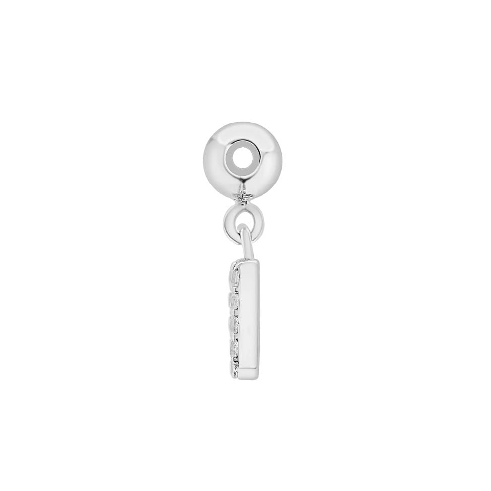 Diamond Accent U Initial Bead Charm in Sterling Silver – Image 2 of 3