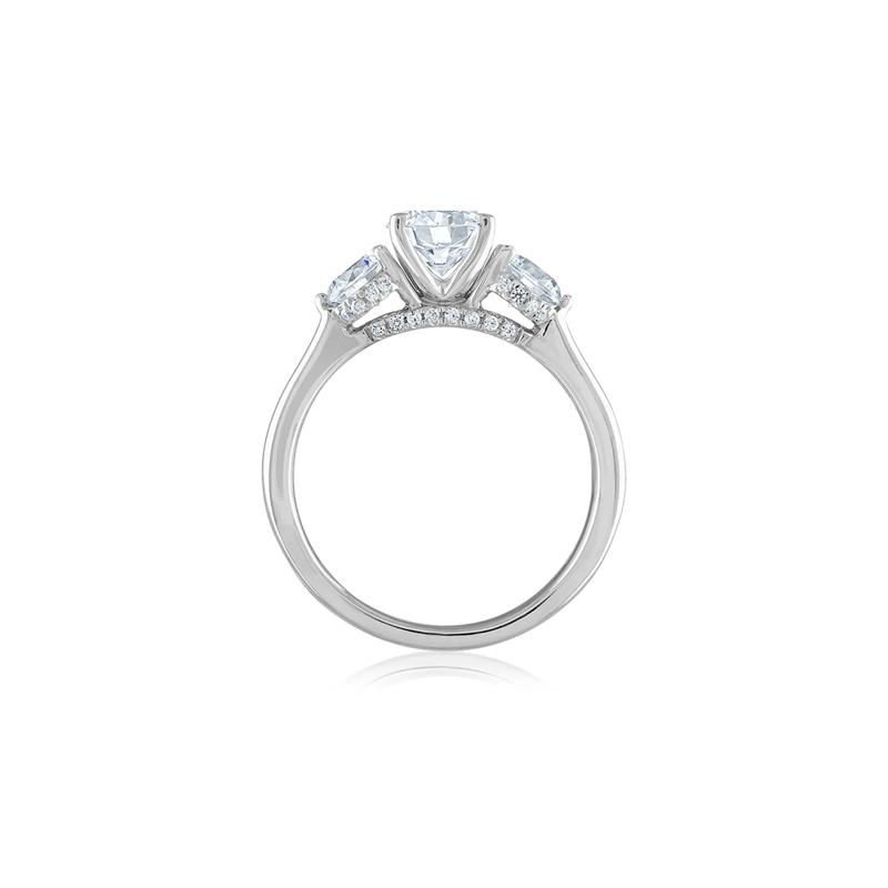 3/4 ct. tw. Lab Grown Diamond Semi-Mount Engagement Ring in 14K White Gold &#40;Setting Only&#41; – Image 2 of 6