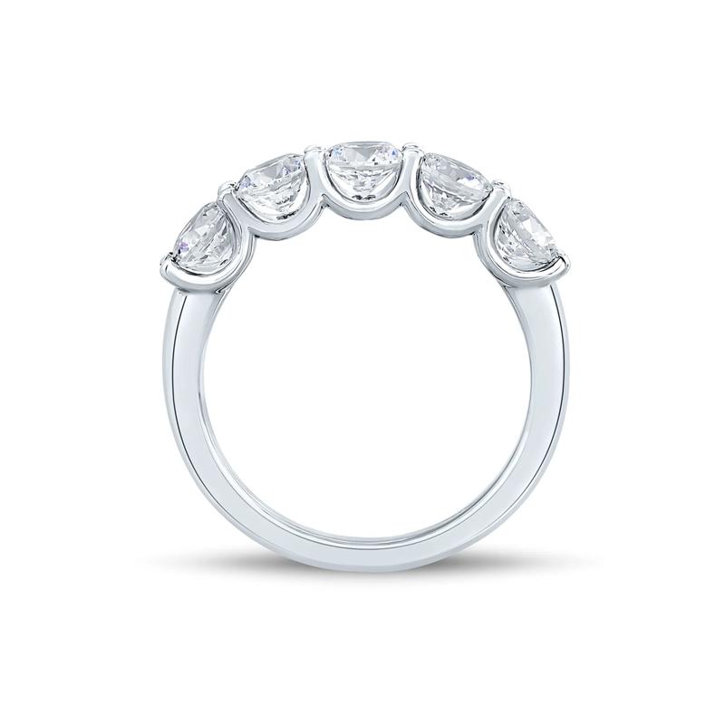 Lab Grown Diamond Five-Stone Anniversary Band in 14K White Gold &#40;2 ct. tw.&#41; – Image 2 of 3