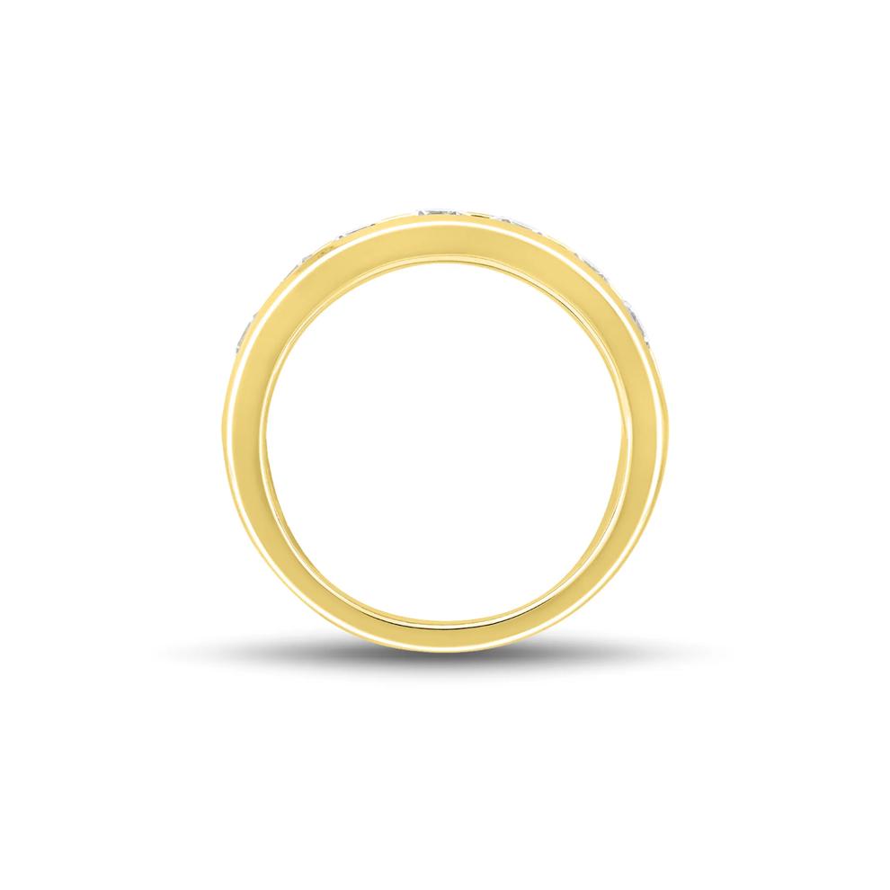Men&rsquo;s Channel-Set Lab Grown Diamond Wedding Band in 10K Yellow Gold (2 ct. tw.) – Image 2 of 3