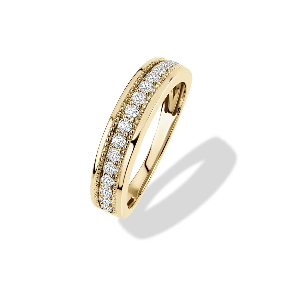 Men's Diamond Milgrain Thin Band in 10K Yellow Gold (1/2 ct. tw.) – Image 4 of 4
