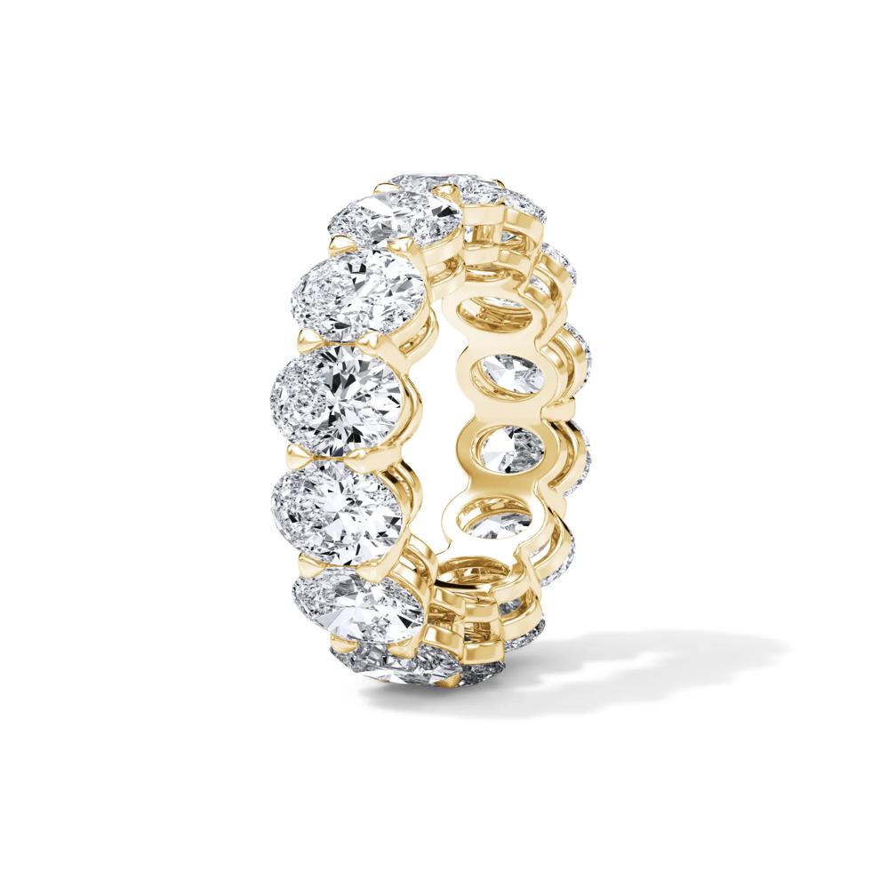 Lab Grown Diamond Oval Eternity Band in 18K Yellow Gold (10 1/2 ct. tw.) – Image 3 of 4