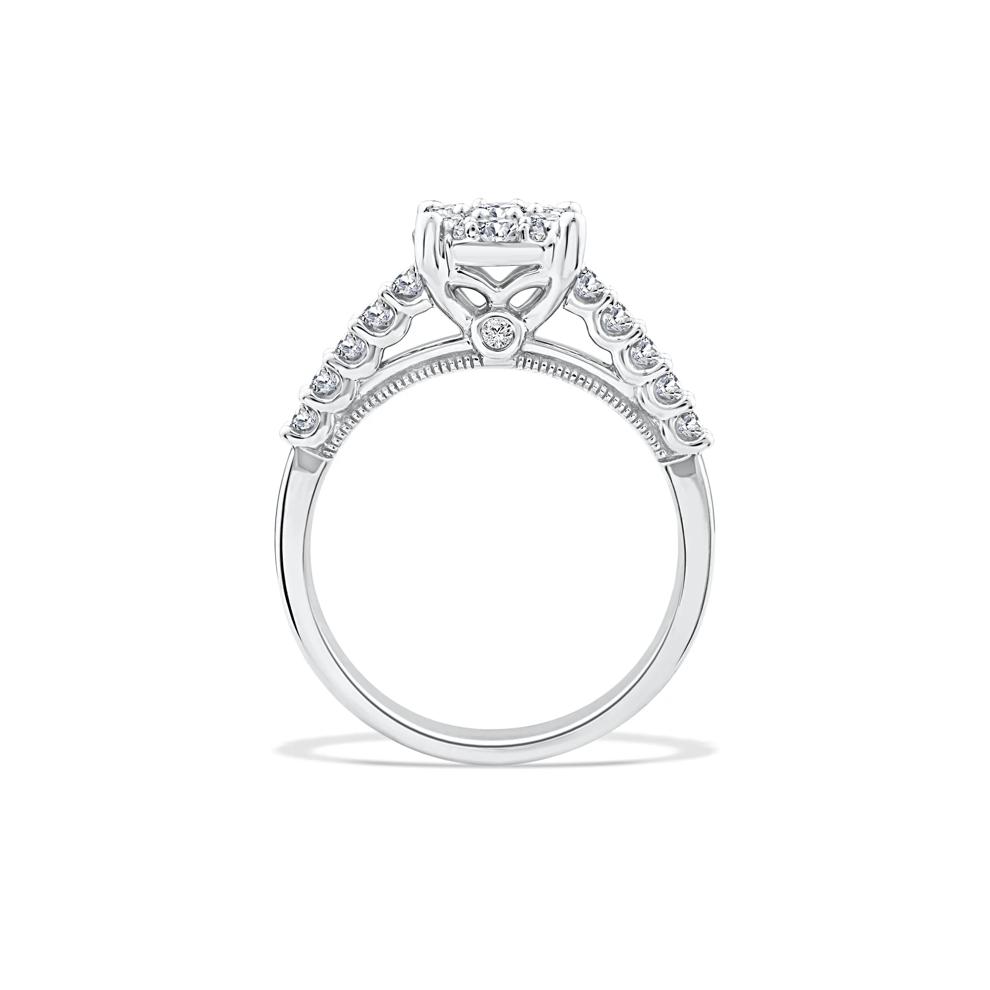 Diamond Round Composite Engagement Set in 10K White Gold (1 ct. tw.) – Image 2 of 6